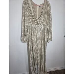 Champagne loose style women's jumpsuit by BOOHOO